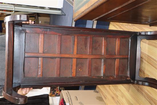 A Chinese Hongmu and burr wood low table W.121cm